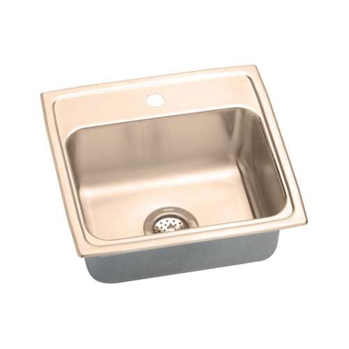 LRAD191950-CU Antimicrobial Copper Single Bowl Top Mount Sink