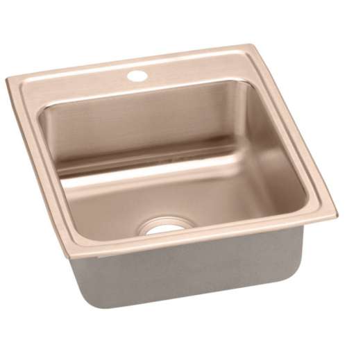 LRAD202260-CU Antimicrobial Copper Single Bowl Top Mount Sink