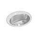 Asana Lustertone LLVR21171 Stainless Steel Single Bowl Top Mount Sink with Single Faucet Hole in Lustrous Highlighted Satin