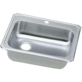 GECR2521L Gourmet Celebrity Stainless Steel Single Bowl Top Mount Sink
