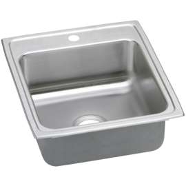 LR2022 Gourmet Lustertone Stainless Steel Single Bowl Top Mount Sink