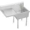 Weldbilt WNSF8130LOF1 Commercial Scullery Sink with Single Faucet Hole in Buffed Satin