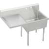Sturdibilt SS8136LOF2 Commercial Scullery Sink with 2 Faucet Holes in Buffed Satin