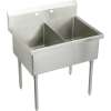 Weldbilt WNSF8248OF4 Commercial Scullery Sink with 4 Faucet Holes in Buffed Satin