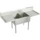 Weldbilt WNSF8248LROF4 Commercial Scullery Sink with 4 Faucet Holes in Buffed Satin