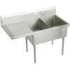 Weldbilt WNSF8254LOF4 Commercial Scullery Sink with 4 Faucet Holes in Buffed Satin