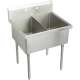 Weldbilt WNSF82304 Commercial Scullery Sink with 4 Faucet Holes in Buffed Satin
