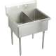 Sturdibilt SS8236OF2 Commercial Scullery Sink with 2 Faucet Holes in Buffed Satin