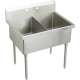 Sturdibilt SS8254OF2 Commercial Scullery Sink with 2 Faucet Holes in Buffed Satin