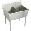 Sturdibilt SS8248OF4 Commercial Scullery Sink with 4 Faucet Holes in Buffed Satin
