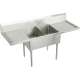 Sturdibilt SS8260LROF4 Commercial Scullery Sink with 4 Faucet Holes in Buffed Satin