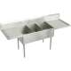 Weldbilt WNSF8354LROF6 Commercial Scullery Sink with 6 Faucet Holes in Buffed Satin