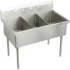 Sturdibilt SS8345OF6 Commercial Scullery Sink with 6 Faucet Holes in Buffed Satin