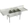 Sturdibilt SS8360LROF6 Commercial Scullery Sink with 6 Faucet Holes in Buffed Satin