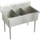 Weldbilt WNSF8354OF3 Commercial Scullery Sink with 3 Faucet Holes in Buffed Satin