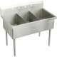 Weldbilt WNSF8360OF3 Commercial Scullery Sink with 3 Faucet Holes in Buffed Satin