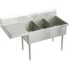 Sturdibilt SS8360L3 Commercial Scullery Sink with 3 Faucet Holes in Buffed Satin