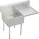 Weldbilt WNSF8124ROF2 Commercial Scullery Sink with 2 Faucet Holes in Buffed Satin