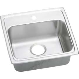 LRAD191860 Gourmet Lustertone Stainless Steel Single Bowl Top Mount Sink