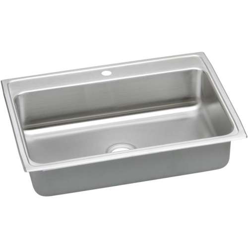 LRAD312260 Gourmet Lustertone Stainless Steel Single Bowl Top Mount Sink