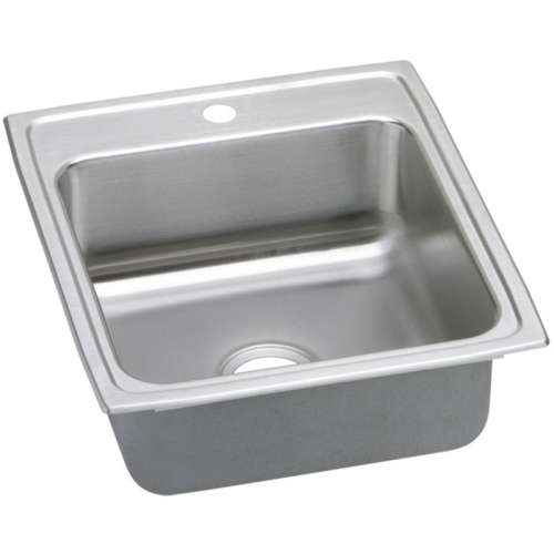 LRAD202260 Gourmet Lustertone Stainless Steel Single Bowl Top Mount Sink