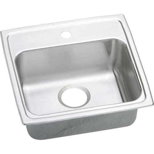 LRAD191955 Gourmet Lustertone Stainless Steel Single Bowl Top Mount Sink