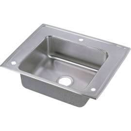 DRKAD282255 Lustertone Stainless Steel Single Bowl Top Mount Sink
