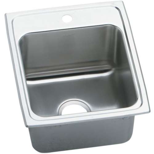 DLR172010 Gourmet Lustertone Stainless Steel Single Bowl Top Mount Sink