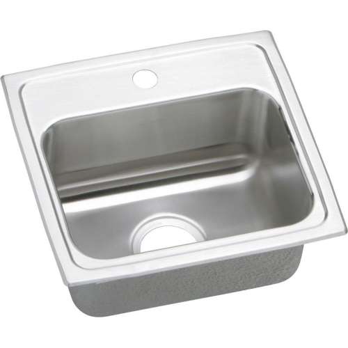 LRQ1716 Gourmet Lustertone Stainless Steel Single Bowl Top Mount Quick-Clip Sink