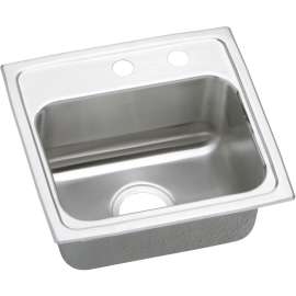LRADQ17166 Gourmet Lustertone Stainless Steel Single Bowl Top Mount Quick-Clip Sink