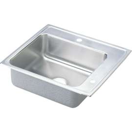 DRKADQ252265R Lustertone Stainless Steel Single Bowl Top Mount Quick-Clip Sink
