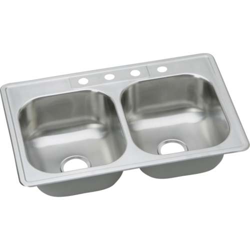DSE23322 Elite Stainless Steel Double Bowl Top Mount Sink
