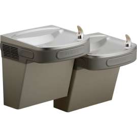 Versatile Filtered Wall Mount Bi-Level ADA w/VR Bubbler Cooler in Light Gray Granite
