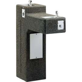 LK4595 Outdoor Stone Drinking Fountain in Stone Aggregate