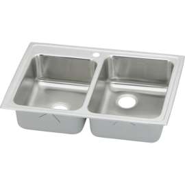 LR250L Stainless Steel Double Bowl Top Mount Sink