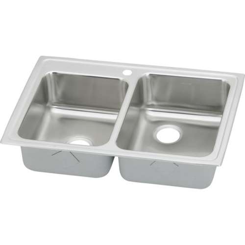 LR250L Stainless Steel Double Bowl Top Mount Sink