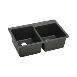 Gourmet E-granite Double Bowl Top Mount Sink