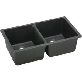 ELGU3322 E-granite Gourmet E-granite Double Bowl Undermount Sink