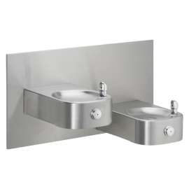 Soft Sides Heavy Duty ADA Bi-Level Reverse Fountain in Stainless Steel