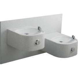 ADA Bi-Level Composite Fountain in White Granite
