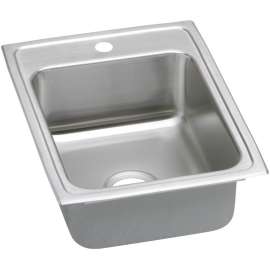 LRADQ172250 Gourmet Lustertone Stainless Steel Single Bowl Top Mount Quick-Clip Sink