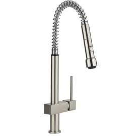 Semi-Professional Kitchen Single-Hole Faucet in Brushed Nickel