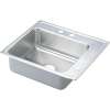 Lustertone DRKAD252240R3 Stainless Steel Single Bowl Top Mount Sink with 3 Faucet Holes in Lustrous Highlighted Satin