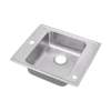 Lustertone DRKAD2522452LM Stainless Steel Single Bowl Top Mount Sink with 2LM Faucet Holes in Lustrous Highlighted Satin