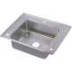 Lustertone DRKAD282240L Stainless Steel Single Bowl Top Mount Sink with 3 Faucet Holes in Lustrous Highlighted Satin