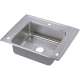Lustertone DRKAD282245R Stainless Steel Single Bowl Top Mount Sink with 3 Faucet Holes in Lustrous Highlighted Satin