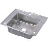 Lustertone DRKAD282250R Stainless Steel Single Bowl Top Mount Sink with 3 Faucet Holes in Lustrous Highlighted Satin