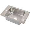 Stainless Steel Single Bowl Top Mount Sink with 2LM Faucet Holes in Lustrous Highlighted Satin