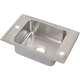 Stainless Steel Single Bowl Top Mount Sink with 2LM Faucet Holes in Lustrous Highlighted Satin