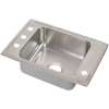 Lustertone DRKAD3119454 Stainless Steel Single Bowl Top Mount Sink with 4 Faucet Holes in Lustrous Highlighted Satin